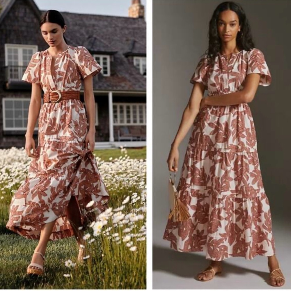 Anthropologie Somerset Maxi in Dotted Floral